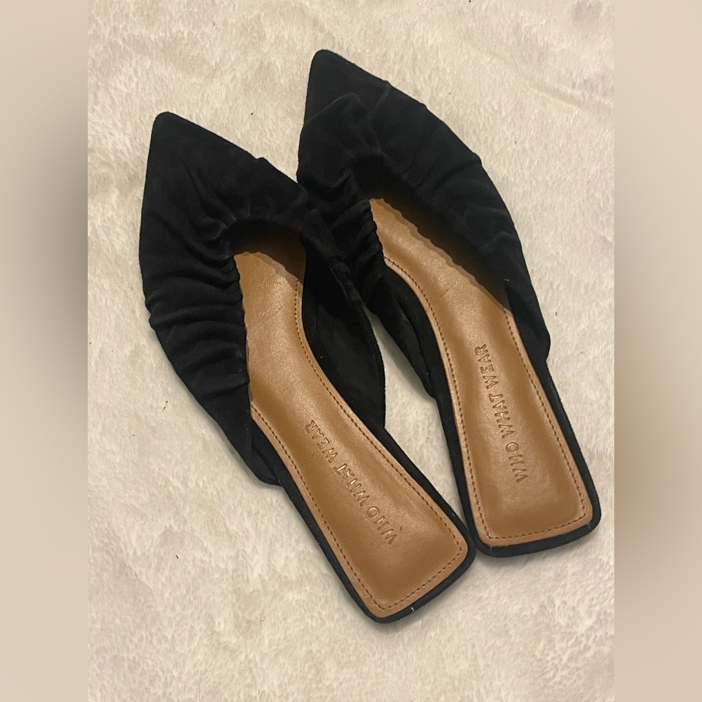 Who What Wear  elegant  women’s Black Pointed Flats size 8 - Picture 4 of 16